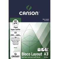 Bloco A3 Layout 180g 20 Folhas Canson